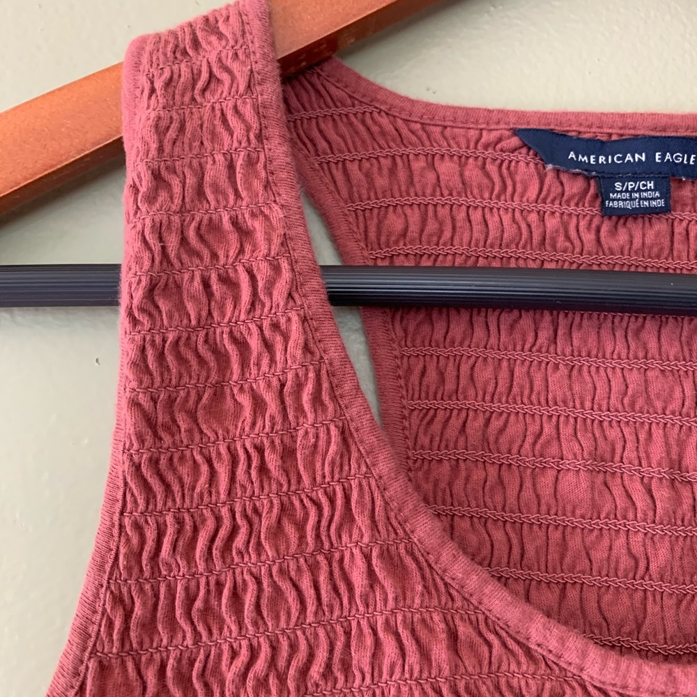 Mauve smocked top